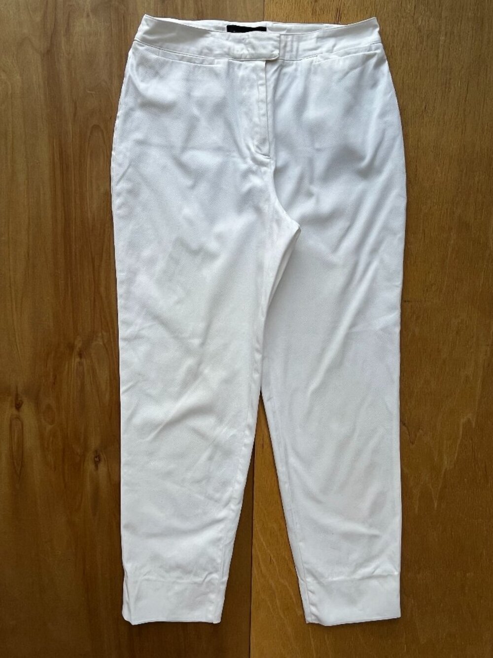 PIAZZA SEMPIONE ITALY BRIGITTE CROPPED PANTS Women’s sz 4 Straight Leg White